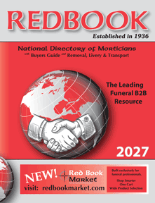 RED BOOK, National Directory of Morticians, 2027 edition cover